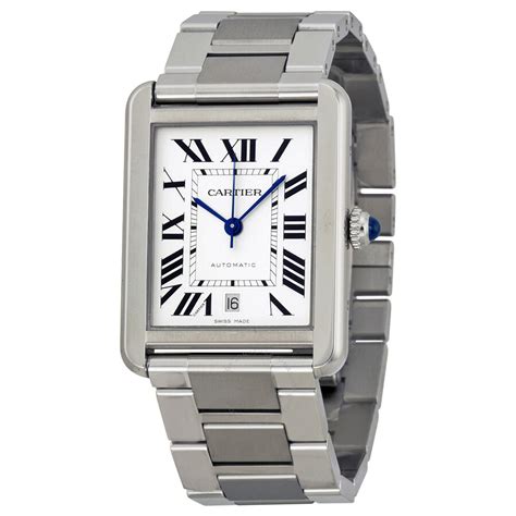 stainless steel cartier tank man.